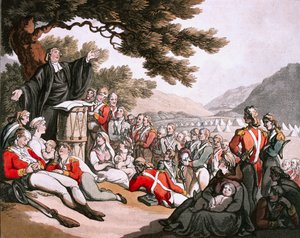 参加神圣仪式的士兵，大约1798年 作者 托马斯·罗兰森