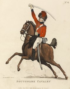 Southwark Cavalry，1799年（彩色aquatint） 作者 托马斯·罗兰森