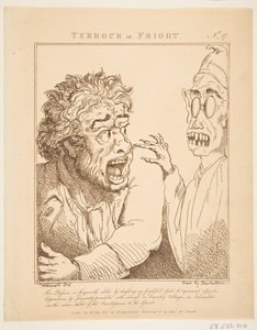 Terrour or Fright Le Brun Travested, or Caricatures of the Passions, January 21, 1800. 作者 托马斯·罗兰森