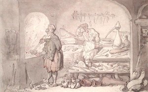 炼金术士》（纸上水彩画） 作者 托马斯·罗兰森