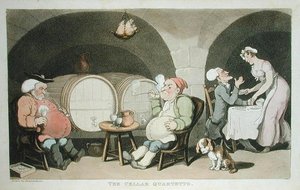地窖四重奏，出自《Syntax博士寻找风景的旅行》，作者威廉-康伯，1812年出版（水印）。 作者 托马斯·罗兰森