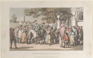 The Departure from Wakefield, from The Vicar of Wakefield, May 1, 1817。 作者 托马斯·罗兰森