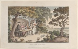 美丽的忏悔者，来自《韦克菲尔德牧师》，1817年5月1日。 作者 托马斯·罗兰森