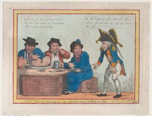 1803年12月11日，法国海军上将在 "Euryalus "号上。 作者 托马斯·罗兰森