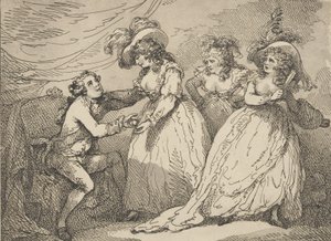 The Golden Apple, or the Modern Paris, March 2, 1785., March 2, 1785. 作者 托马斯·罗兰森
