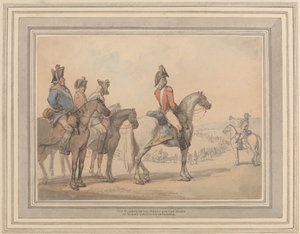 约克公爵法国战役的近卫军行军路线 作者 Thomas Rowlandson