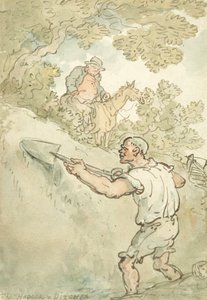 Hedger and Ditcher（笔，墨水和纸上水彩） 作者 托马斯·罗兰森