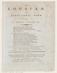 The Lousiad, Title Page, 1787., 1787. 作者 托马斯·罗兰森
