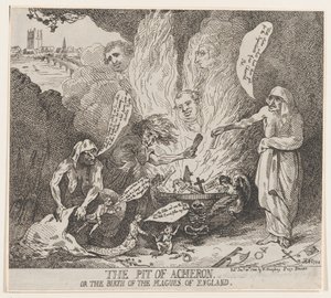 The Pit of Acheron or The Birth of the Plagues of England, January 28, 1784., January 28, 1784. 作者 托马斯·罗兰森