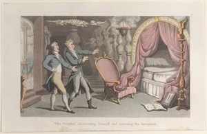 先知发现自己并揭露骗局，摘自《感伤的T...杂志》，1821年。 作者 托马斯·罗兰森
