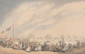 1797 年舰队返回大雅茅斯 作者 托马斯·罗兰森