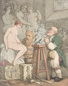 雕塑家[学院的准备工作，老约瑟夫-诺尔肯斯和他的维纳斯]，约1800年，约1800年。 作者 托马斯·罗兰森