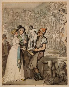 雕刻家工作室：购买铸模，1802年 作者 托马斯·罗兰森
