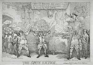 国家拍卖》，1784年 作者 托马斯·罗兰森