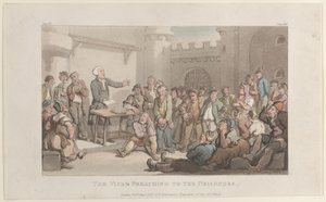 The Vicar Preaching to the Prisoners, from The Vicar of Wakefield, May 1, 1817., May 1, 1817. 作者 托马斯·罗兰森