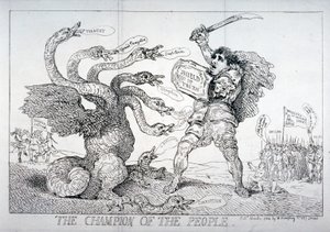 人民的冠军"，1784年。                                          作者 托马斯·罗兰森