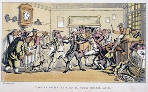 The doctor in a bistro where a fight breaks out - in “” Doctor Syntax