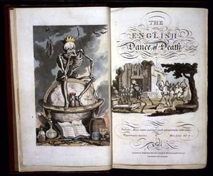 英国死亡之舞》的扉页，由R. Ackermann出版。 作者 托马斯·罗兰森