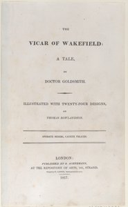 标题页，来自《韦克菲尔德的牧师》，1817年。 作者 托马斯·罗兰森