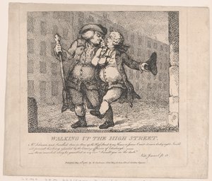 走上高街，爱丁堡风景优美的博斯韦尔，部分F...，1786年5月15日。 作者 托马斯·罗兰森