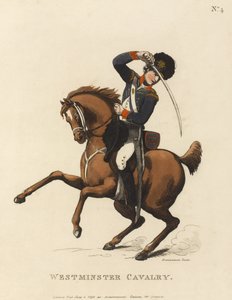 威斯敏斯特骑兵，1799年（彩色aquatint） 作者 托马斯·罗兰森
