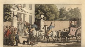 年轻的英国绅士在结束大旅行后回到家中 作者 托马斯·罗兰森