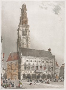 风景如画的建筑，巴黎，根特，安特卫普，鲁昂，1839年。 作者 托马斯·肖特男孩