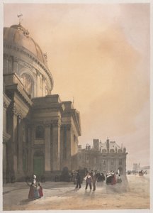 巴黎风景如画的建筑，根特，安特卫普，鲁昂：La Chapelle de lInstitute ...，1839。 作者 托马斯·肖特男孩