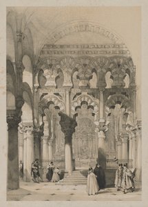 西班牙风景如画的素描：清真寺，科尔多瓦，1837年。