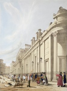英国银行从1842年的艺术家雕刻并出版的“伦敦原样”中寻找Mansion House 作者 托马斯·肖特男孩