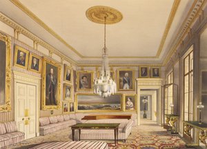条纹绘图室，Apsley House，1853（打印） 作者 托马斯·肖特男孩