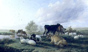 在坎特伯雷的白厅草地上 作者 托马斯·西德尼·库珀