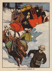 下雪的邮车（彩色平版） 作者 托马斯·萨默菲尔德
