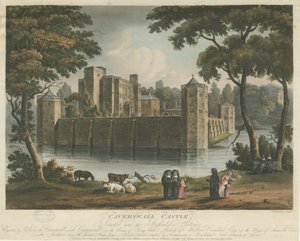 Caverswall城堡：彩色浅绿色雕刻，1817年2月1日