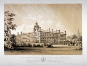 位于伦敦Lewisham的New Cross的皇家海军学校，约1870年。            