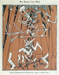 《世界大师》，《Simplicissimus》杂志封面 作者 托马斯·西奥多·海涅