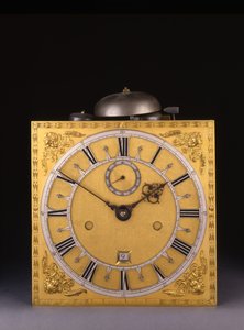 查尔斯二世（Charles II Roman）醒目的月形长时钟的细节，1675年