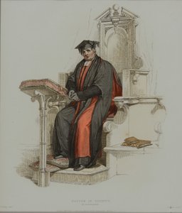 神学博士，由J. Agar雕刻，出版于R. Ackermann的“牛津历史”，1814年（手工彩色雕刻）