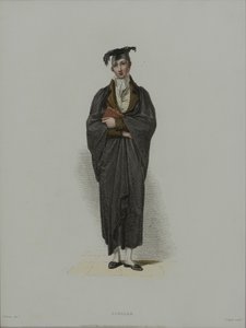 学者，由J. Agar雕刻，出版于R. Ackermann的“牛津历史”，1814年（手工彩色蚀刻） 作者 托马斯·尤文斯