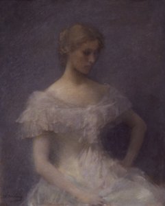 坐着的年轻女孩，1896年。