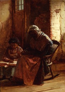 周日早晨，约1877年。 作者 托马斯·沃特曼·伍德