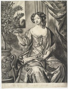 手捧花盆的女士；彼得-莱利爵士之后的伊丽莎白-琼斯女士