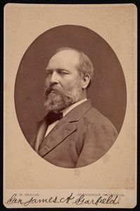 詹姆斯-阿布拉姆-加菲尔德的肖像，1831-1881年，1880年6月。 作者 托马斯·威廉·斯米利