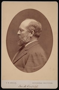 詹姆斯-阿布拉姆-加菲尔德的肖像，1831-1881年，1880年6月。 作者 托马斯·威廉·斯米利