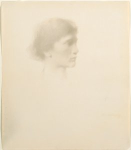 女人头，1894年或之后。 作者 托马斯·威尔默·杜温