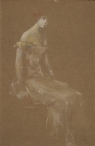 粉红女郎肖像#3 作者 托马斯·威尔默·杜温
