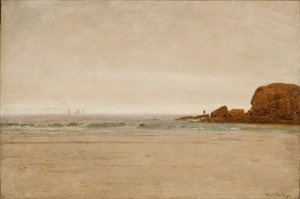 海滩与岩石 1870 年（布面油画）