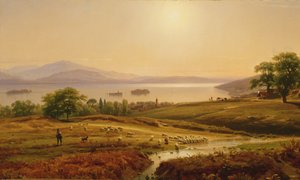早上在Lago Maggiore，1860年