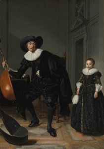 音乐家和他的女儿，1629年。 作者 托马斯德凯瑟