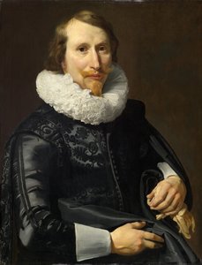 绅士肖像，约1626年（面板上的油） 作者 Thomas de Keyser